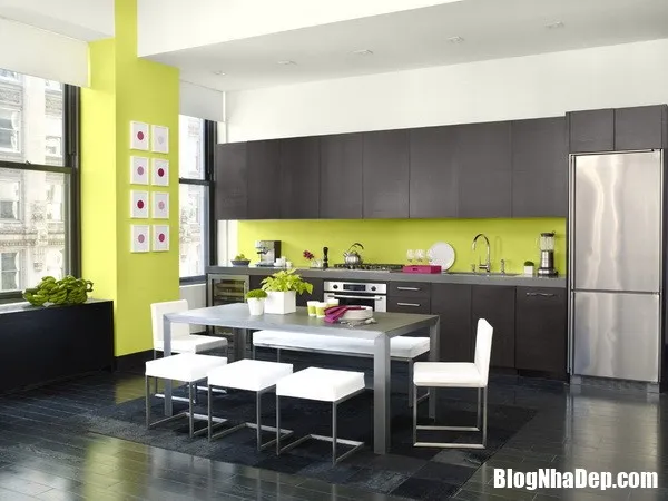 Bí quyết chọn màu sơn tường phù hợp cho không gian nhà bếp