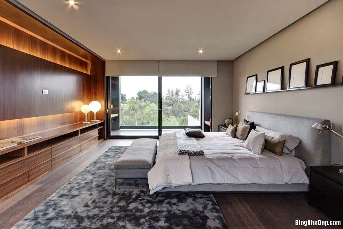 large modern bedroom design Biệt thự hiện đại thanh lịch từ kiến trúc sư Elias Rizo
