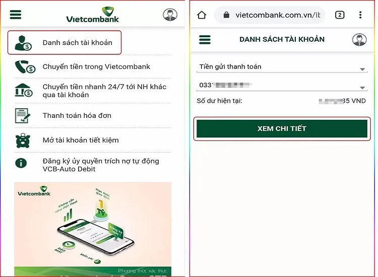 06 cách kiểm tra số dư tài khoản Vietcombank đơn giản nhất