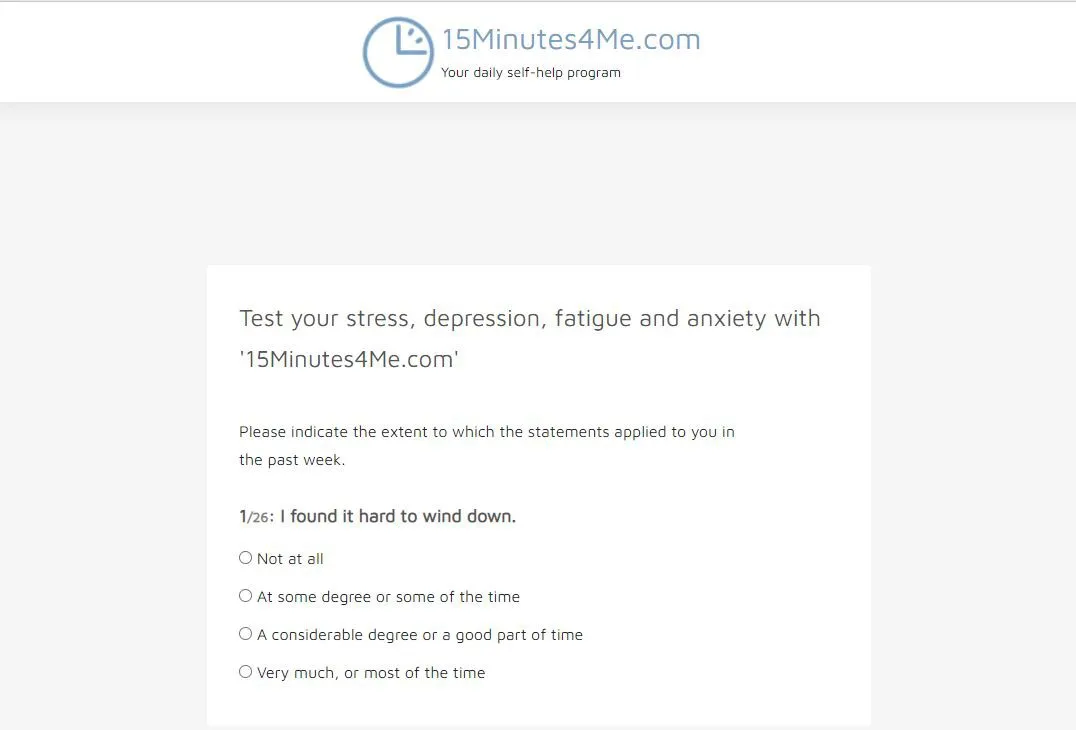 15minutes4me là gì? Test độ căng thẳng của bạn hiệu quả sau 15 phút