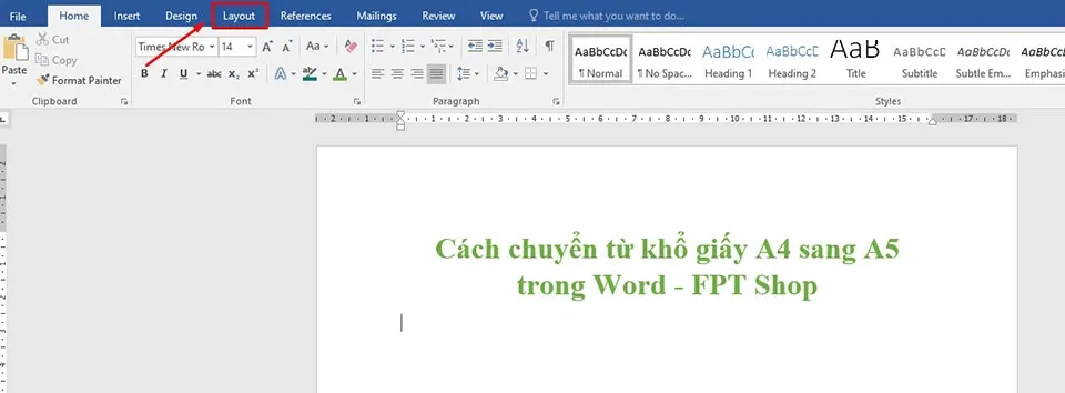 2 cách chuyển từ khổ giấy A4 sang A5 trong Word