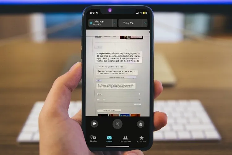 2 cách dịch văn bản tiếng Anh sang tiếng Việt bằng camera trên iPhone và iPad