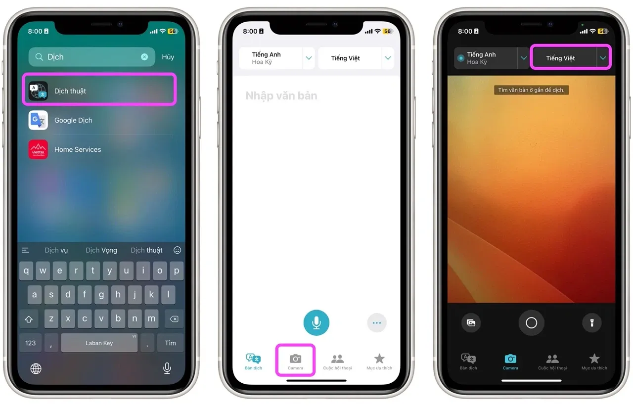 2 cách dịch văn bản tiếng Anh sang tiếng Việt bằng camera trên iPhone và iPad