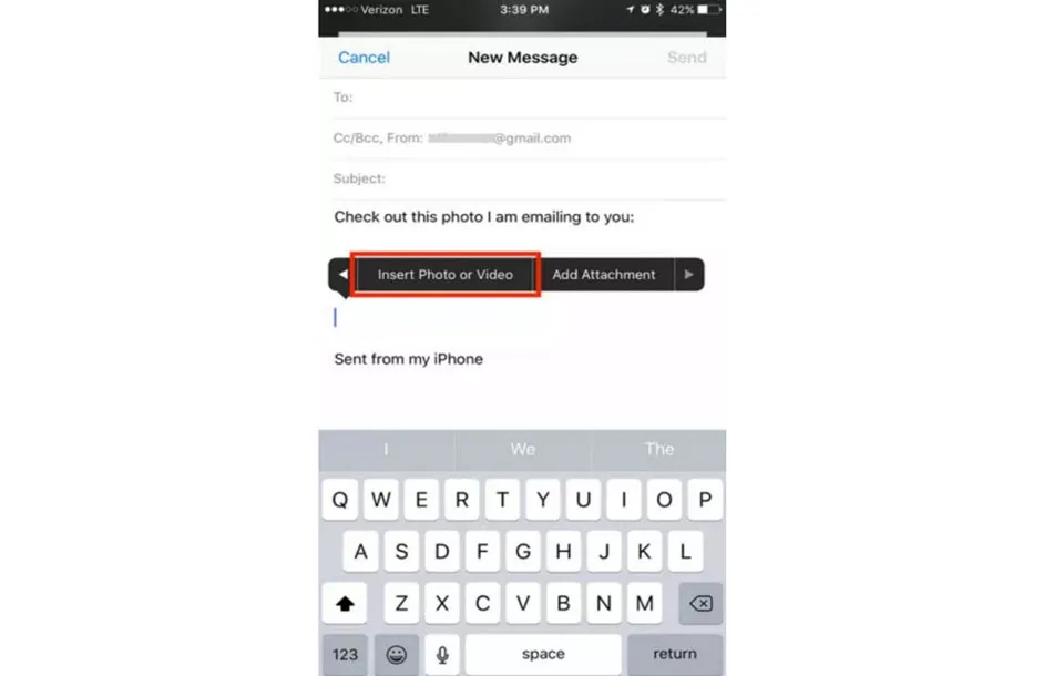 3 cách để đính kèm ảnh trong email trên iOS cho người dùng iPhone, iPad