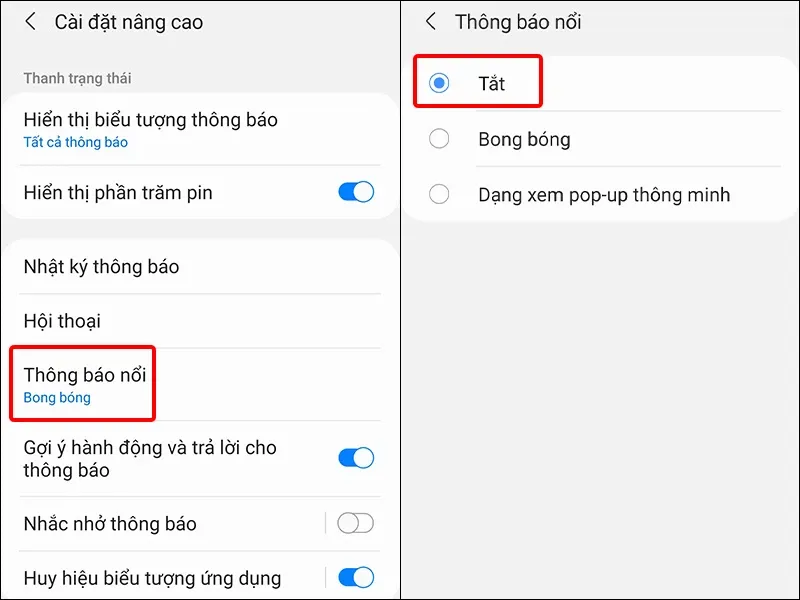 3 cách để tắt bong bóng thông báo nổi trên Android