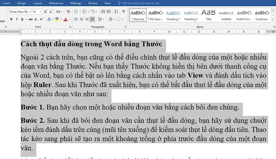 3 cách giúp bạn thụt đầu dòng trong Word để tạo ra bố cục tài liệu đẹp hơn