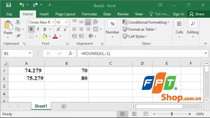 3 cách làm tròn số trong Excel đơn giản bằng hàm ROUND