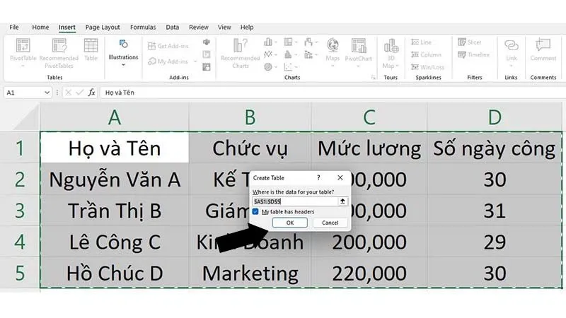 3 cách tạo bảng trong Excel đơn giản và nhanh chóng nhất