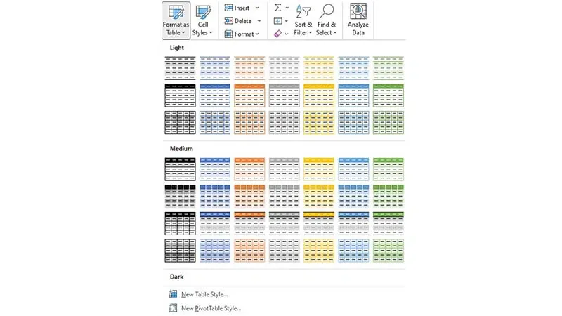 3 cách tạo bảng trong Excel đơn giản và nhanh chóng nhất