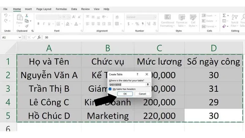 3 cách tạo bảng trong Excel đơn giản và nhanh chóng nhất