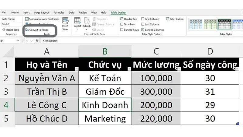 3 cách tạo bảng trong Excel đơn giản và nhanh chóng nhất