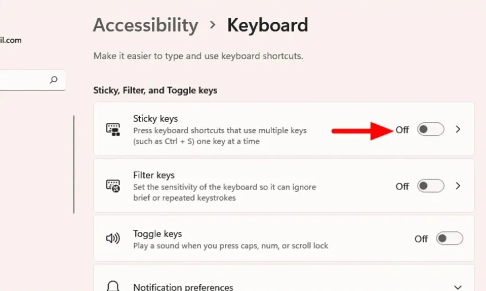 3 cách tắt Sticky Keys trong Windows 11 mà bạn nên biết