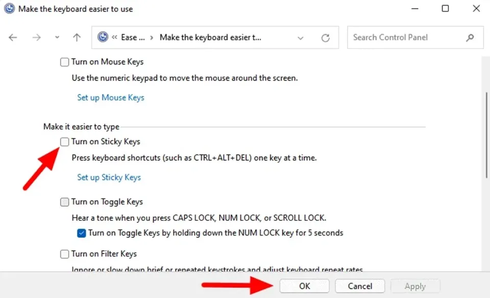 3 cách tắt Sticky Keys trong Windows 11 mà bạn nên biết