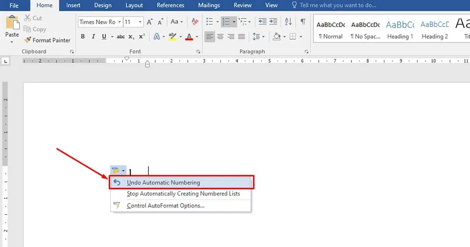 4 cách đơn giản để hủy đánh số tự động trong Word