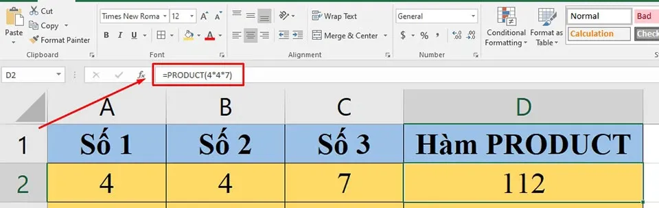 4 cách dùng hàm PRODUCT trong Excel ít người biết