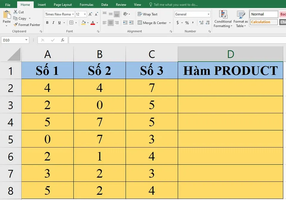 4 cách dùng hàm PRODUCT trong Excel ít người biết