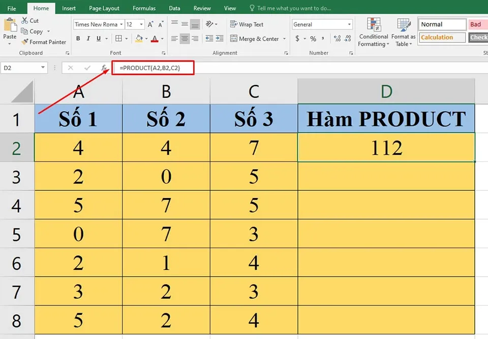 4 cách dùng hàm PRODUCT trong Excel ít người biết