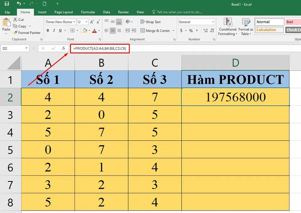 4 cách dùng hàm PRODUCT trong Excel ít người biết