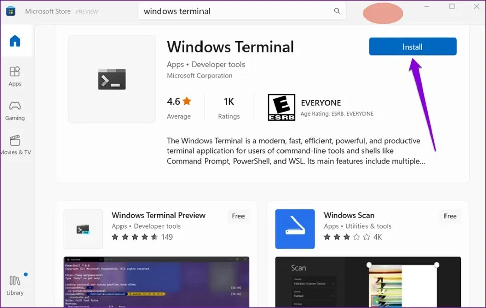 4 cách khắc phục lỗi không mở được Windows Terminal trên Windows 11