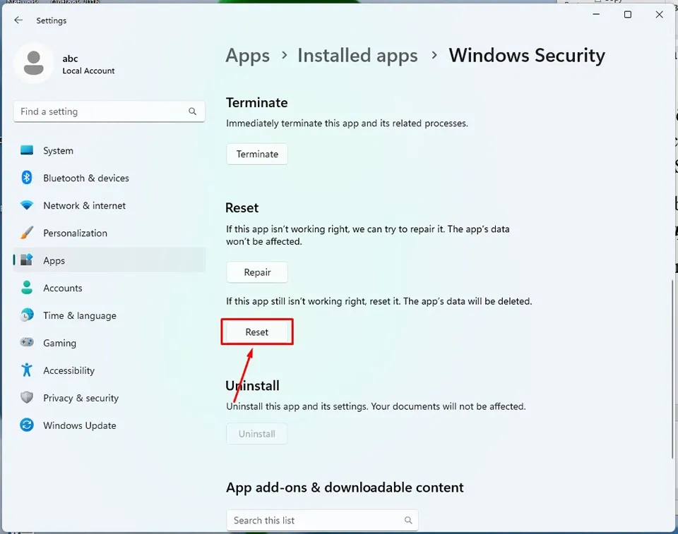 4 cách sửa lỗi Windows Security không mở được trong Windows 11