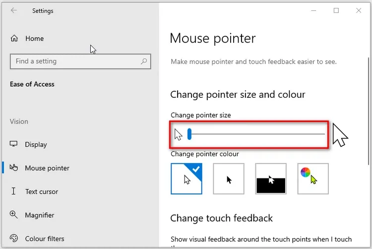5 cách thay đổi kích thước và màu sắc trỏ chuột trong Windows 10