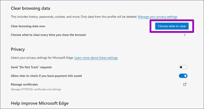 5 cách tốt nhất để xóa cookies và cache trên Microsoft Edge