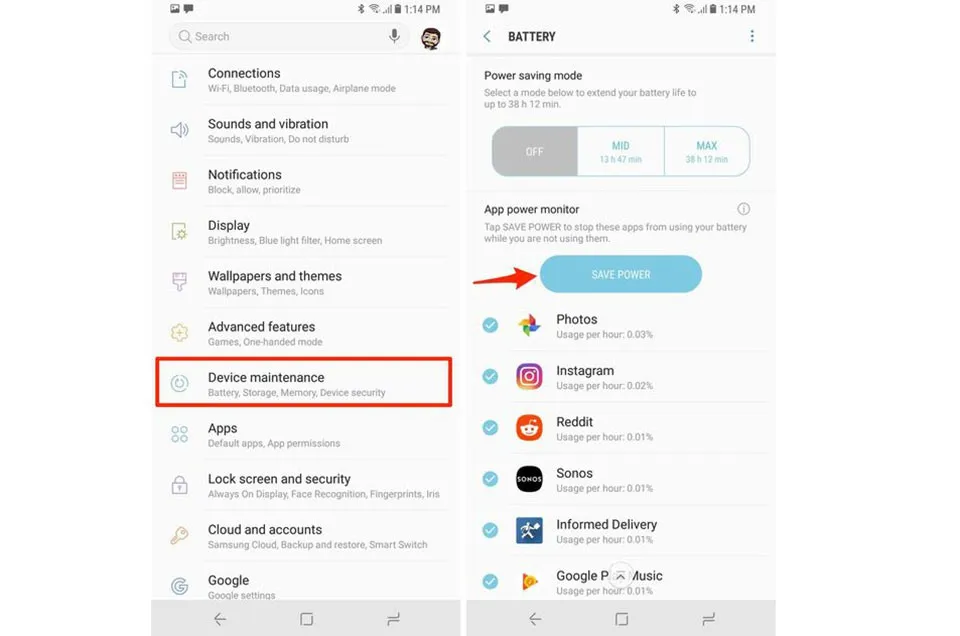 6 mẹo để nâng cao tuổi thọ pin cho Galaxy S9 / S9+