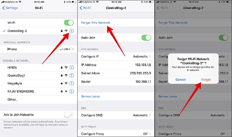 9 cách sửa lỗi Wi-Fi không hoạt động trên iPhone, iPad chạy iOS 11