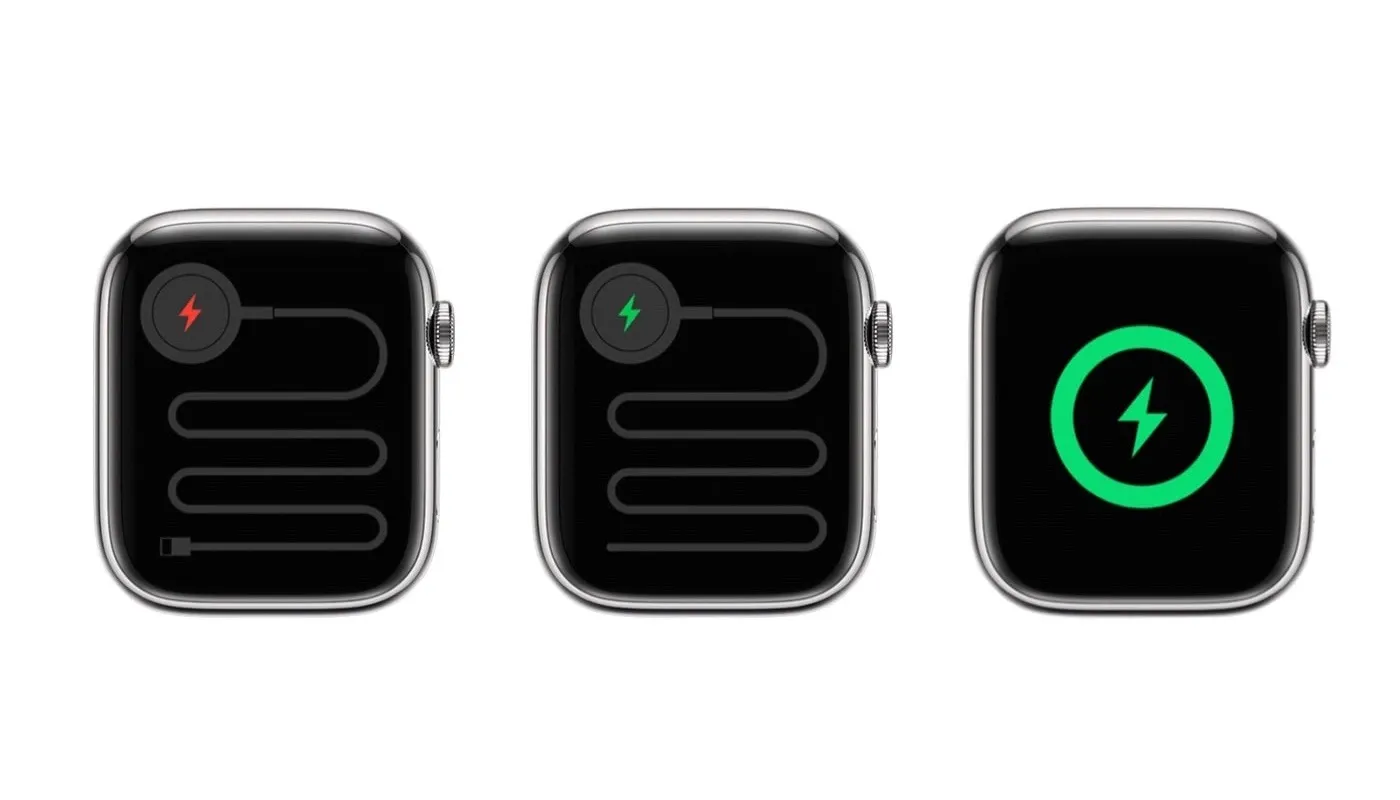 Apple Watch hiện hình dây sạc màu xanh, màu đỏ: Nguyên nhân và cách khắc phục