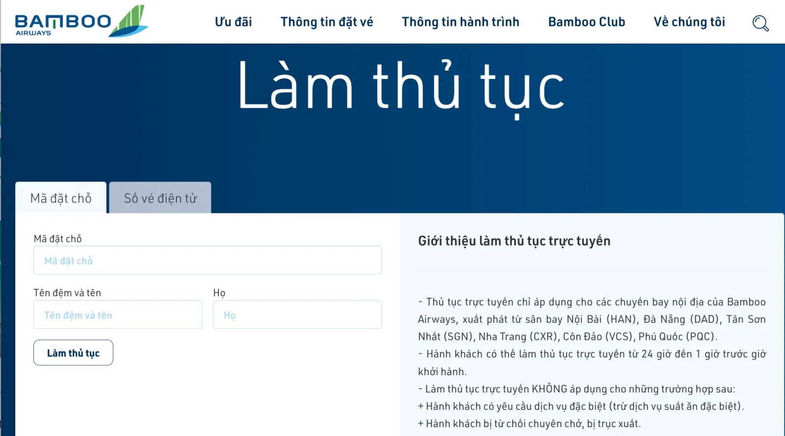 Bamboo check in online: Hướng dẫn làm thủ tục cực đơn giản chỉ với vài bước