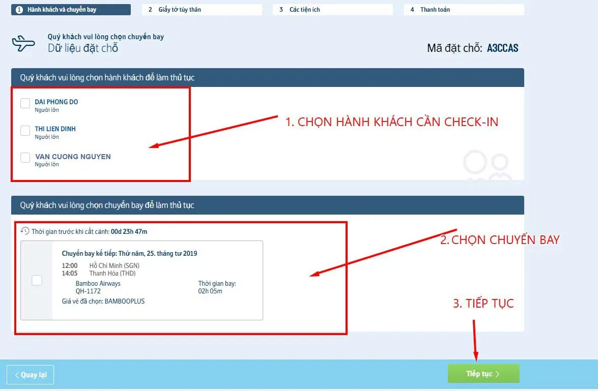 Bamboo check in online: Hướng dẫn làm thủ tục cực đơn giản chỉ với vài bước