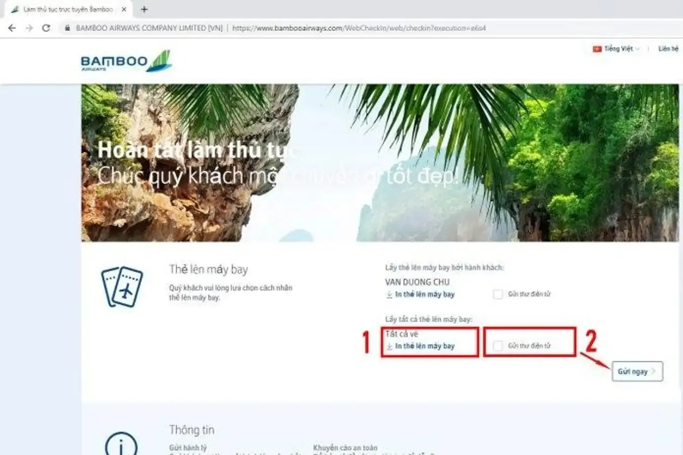 Bamboo check in online: Hướng dẫn làm thủ tục cực đơn giản chỉ với vài bước