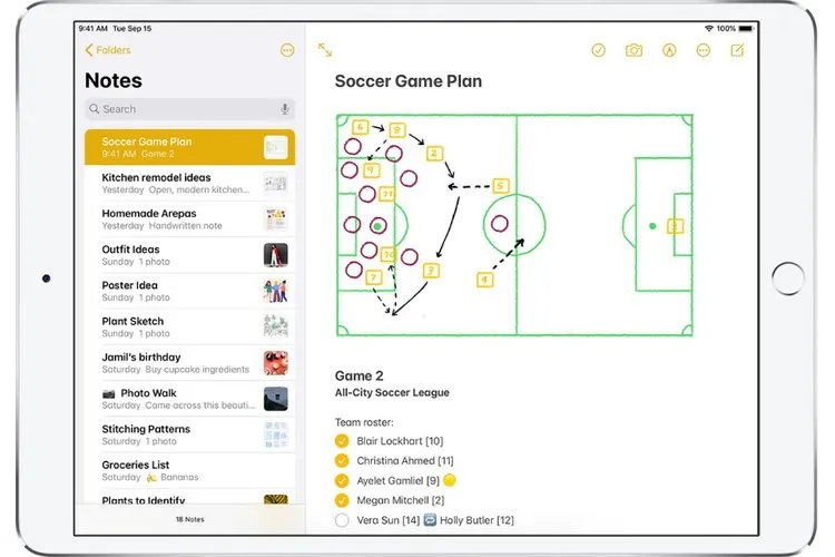 Bạn có thể ghi chú gì trên Apple Notes