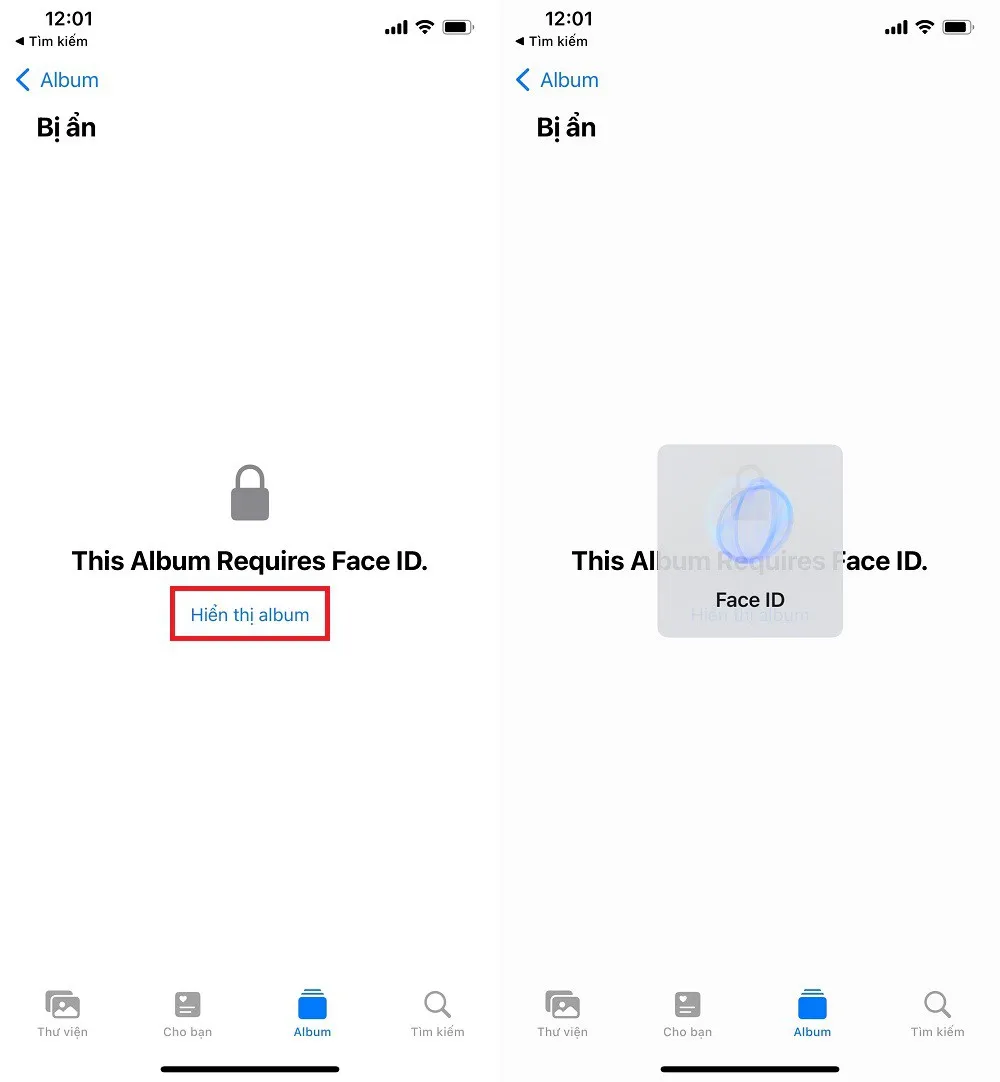 Bảo vệ những bức ảnh riêng tư bằng cách khóa Album ẩn bằng Face ID trên iPhone chạy iOS 16