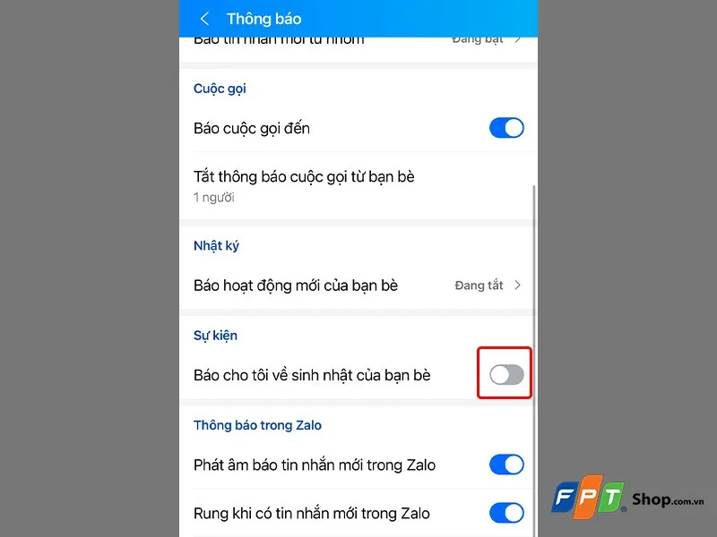 Bật bí với bạn cách để tắt thông báo sinh nhật trên Zalo nhanh chóng, tránh đi các thông báo không đáng có