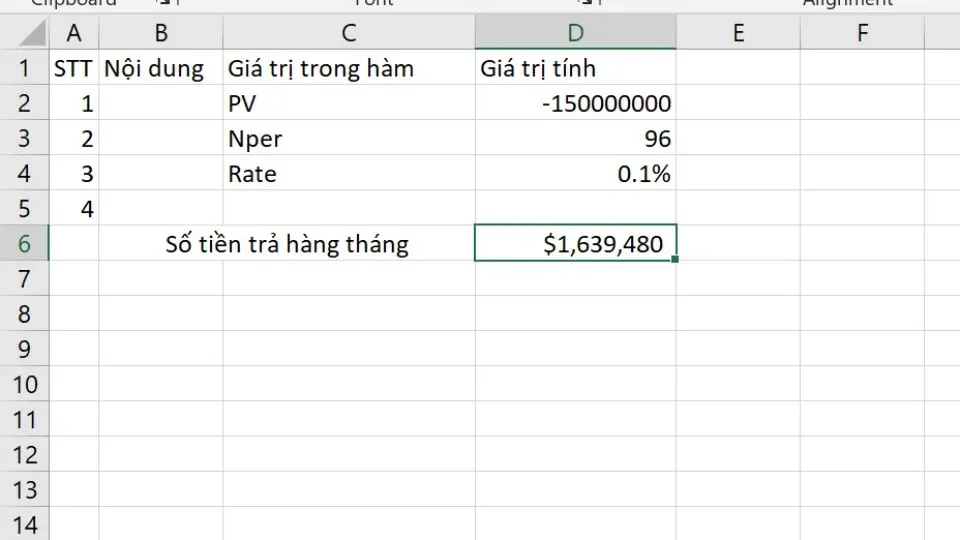 Bật mí cách sử dụng hàm PMT trong tính toán các khoản thanh toán thông dụng