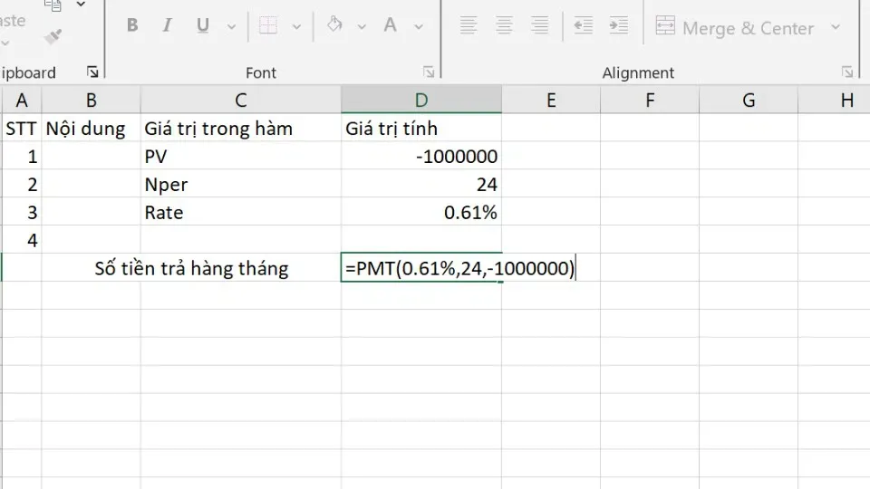 Bật mí cách sử dụng hàm PMT trong tính toán các khoản thanh toán thông dụng