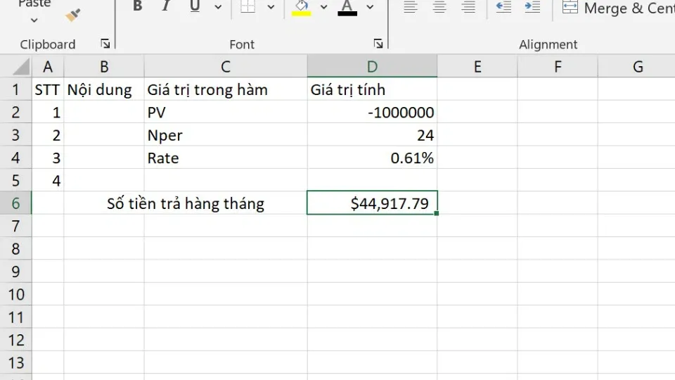 Bật mí cách sử dụng hàm PMT trong tính toán các khoản thanh toán thông dụng