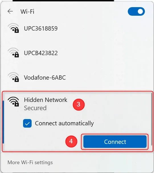 Bí quyết kết nối với mạng Wi-Fi ẩn trên Windows 11