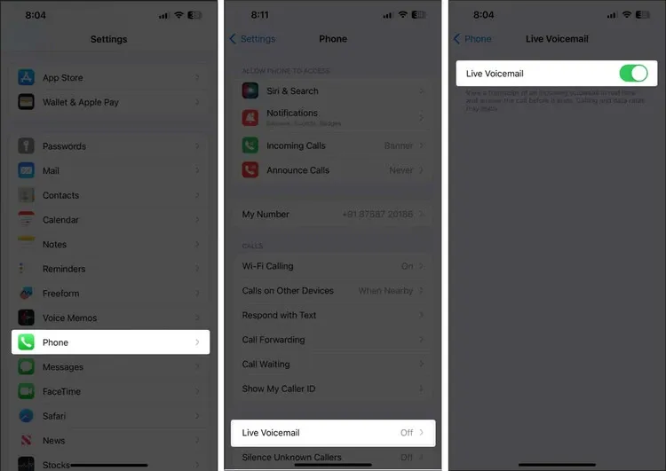 Bí quyết sử dụng tính năng Live Voicemail thú vị trên iOS 17