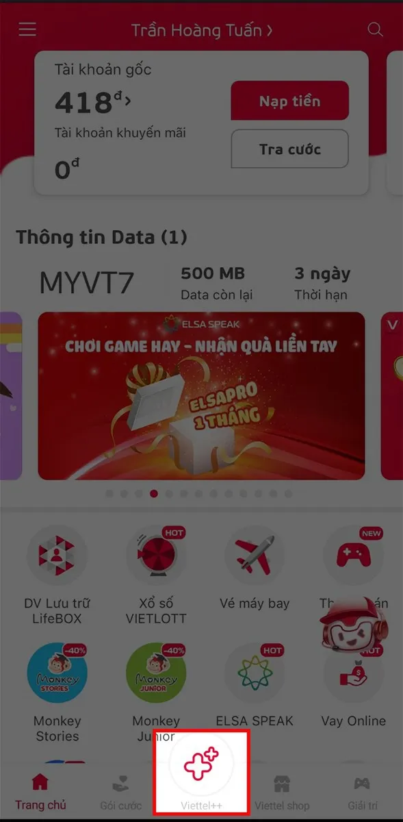 Bỏ túi cách đổi điểm Viettel sang Data, không lo hết lưu lượng