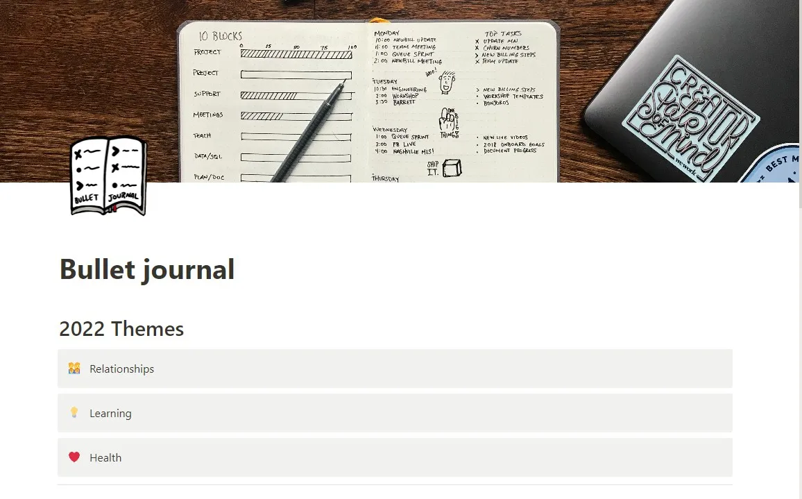 Bullet Journal là gì? Cách tạo một Bullet Journal Notion chi tiết