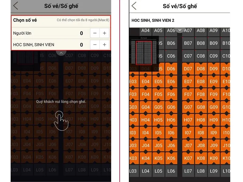 Các cách đặt vé xem phim trên ứng dụng CGV, Galaxy, Lotte Cinema