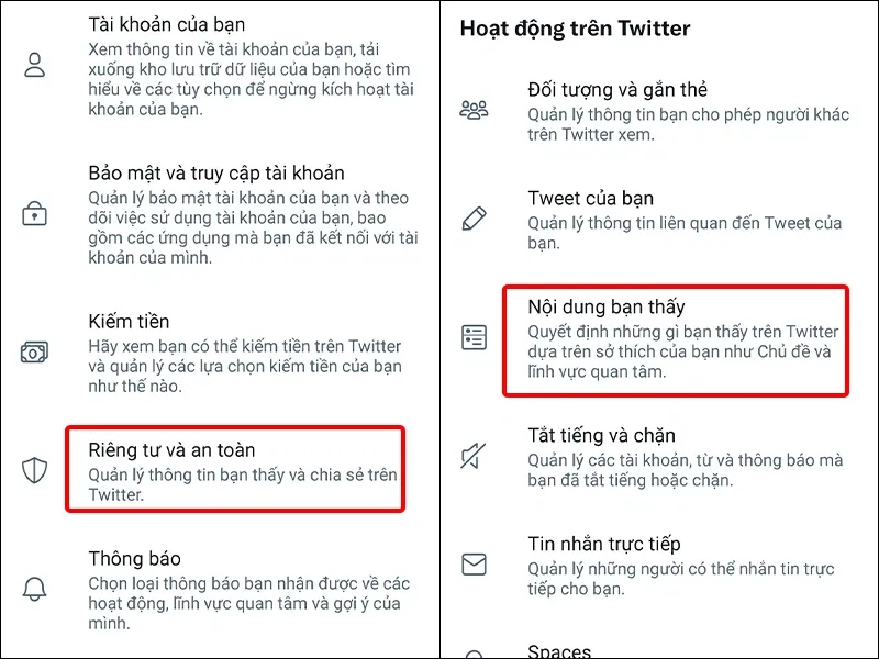 Cách ẩn các nội dung hiển thị nhạy cảm trên ứng dụng Twitter