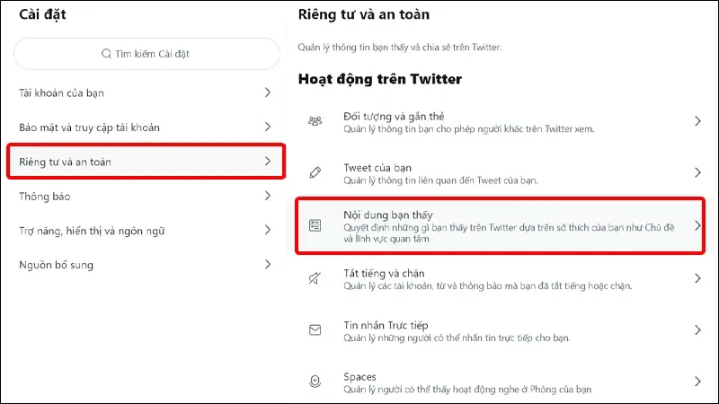 Cách ẩn các nội dung hiển thị nhạy cảm trên ứng dụng Twitter