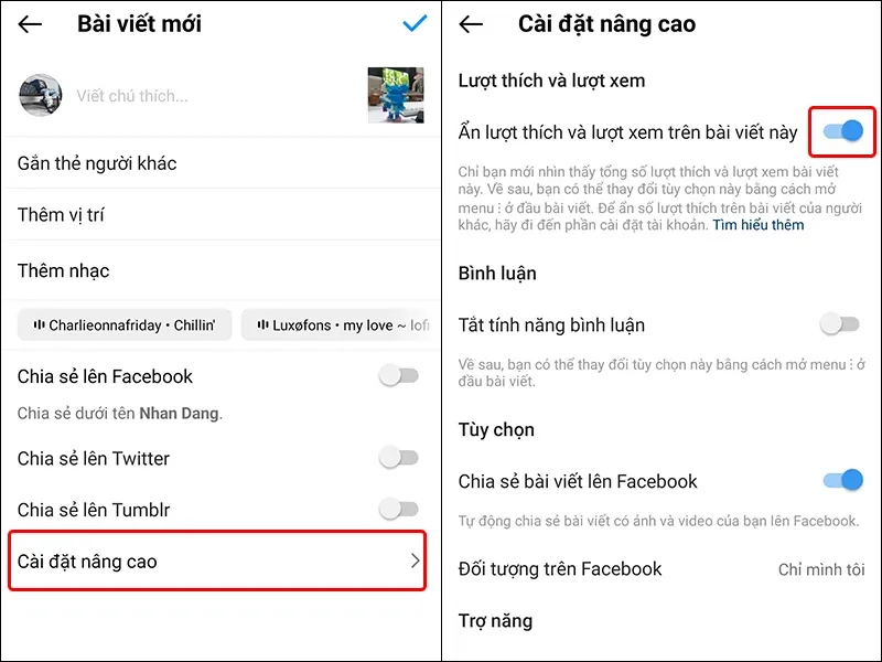 Cách ẩn lượt thích trên Instagram vô cùng đơn giản và nhanh chóng