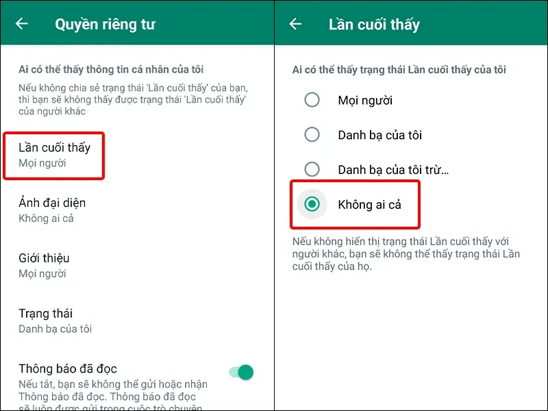 Cách ẩn thời gian hoạt động cuối cùng của bạn trên WhatsApp cực nhanh