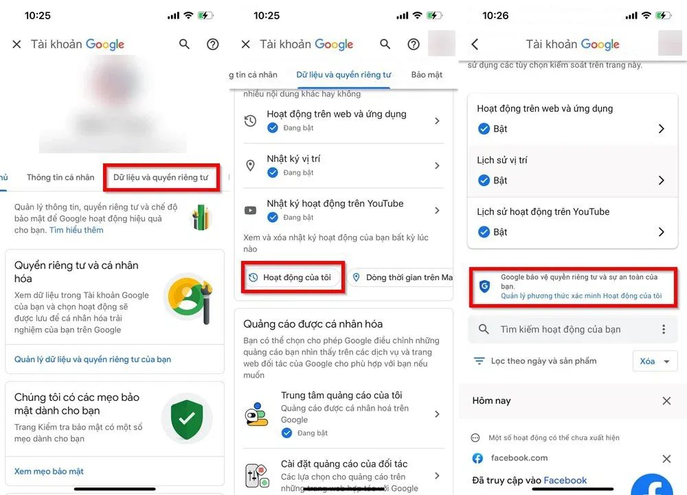 Cách bảo mật dữ liệu hoạt động Google giúp bảo vệ thông tin của bạn tuyệt đối