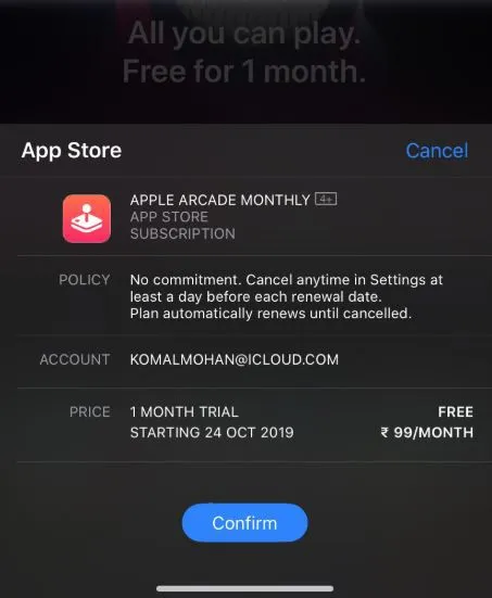 Cách bật Apple Arcade trên AppStore và lấy 1 tháng miễn phí