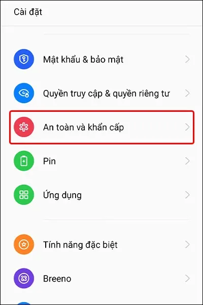 Cách bật cảnh báo động đất trên điện thoại Realme cực đơn giản